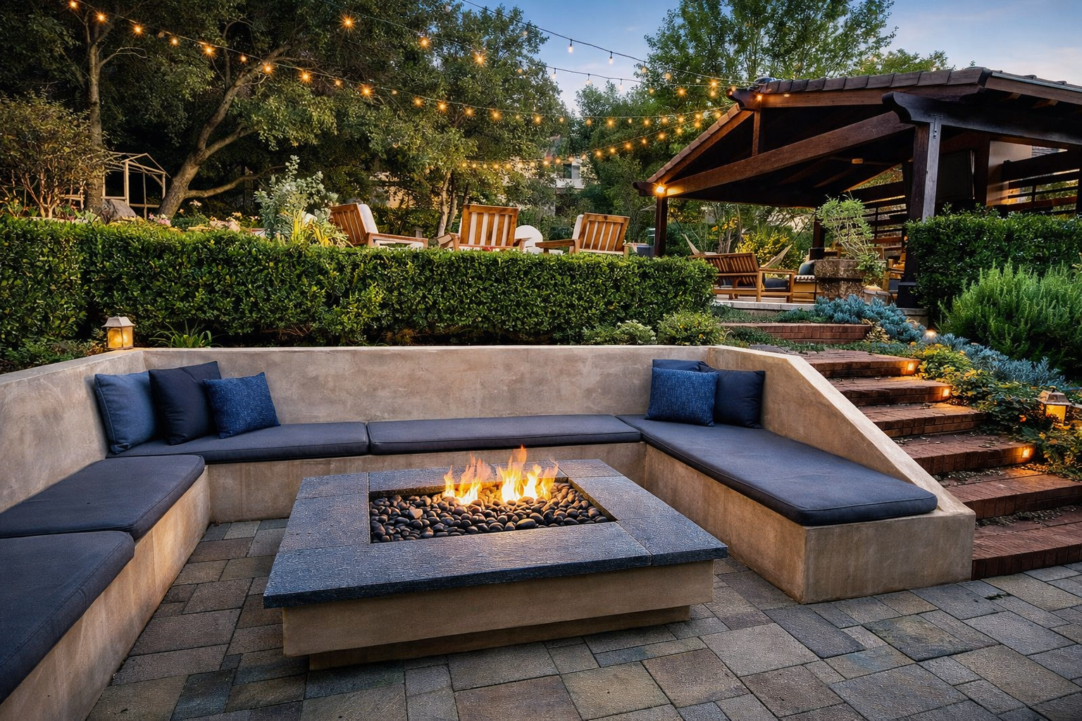 Twilight serenity in a modern outdoor lounge 2018-04-12_1237